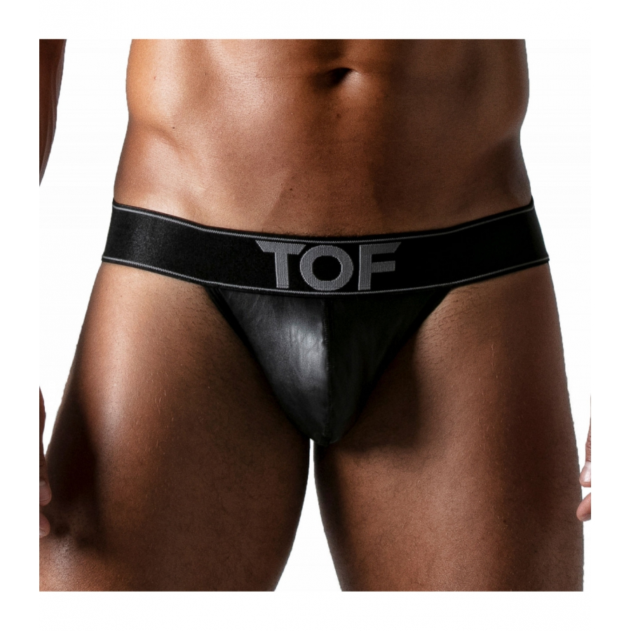 TOF Paris Jockstrap LEATHER Noir 3 TOF Paris Jockstrap LEATHER Noir – Image 3