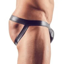 Svenjoyment Jockstrap MUNIX Imitation Vinyle Noir -FÉMINITÉS boutique jockstrap munix imitation vinyle noir 3