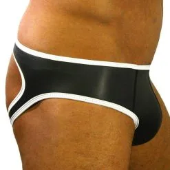 Rude Rider Jockstrap Néoprène Noir-Blanc 6 Rude Rider Jockstrap Néoprène Noir-Blanc -FÉMINITÉS boutique jockstrap neoprene noir blanc 2