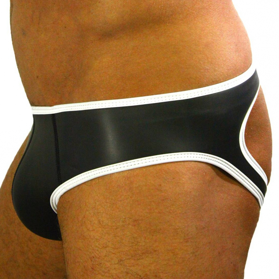Rude Rider Jockstrap Néoprène Noir-Blanc 4 Rude Rider Jockstrap Néoprène Noir-Blanc – Image 4