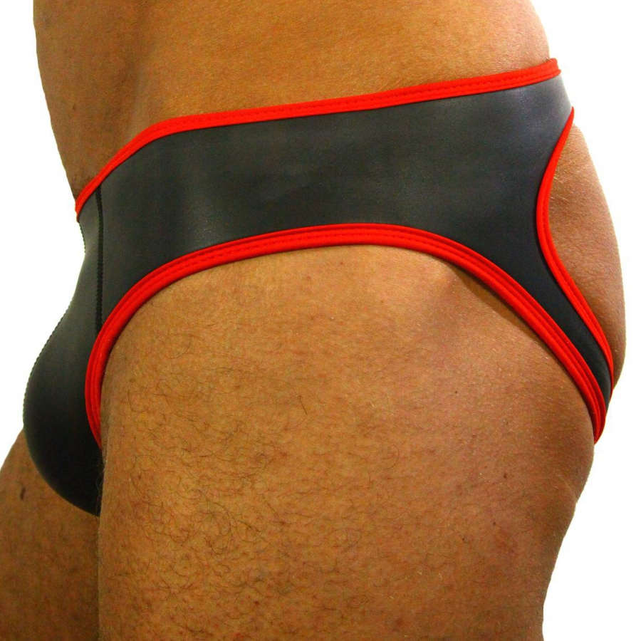 Rude Rider Jockstrap Néoprène Noir-Rouge 3 Rude Rider Jockstrap Néoprène Noir-Rouge – Image 3