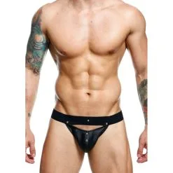 MOB Eroticwear Jockstrap PEAKABOO Noir -FÉMINITÉS boutique jockstrap peakaboo noir 2