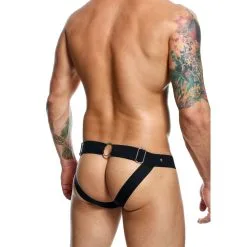 MOB Eroticwear Jockstrap PEAKABOO Noir -FÉMINITÉS boutique jockstrap peakaboo noir 4