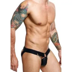 MOB Eroticwear Jockstrap RING DNGEON Noir -FÉMINITÉS boutique jockstrap ring dngeon noir 3