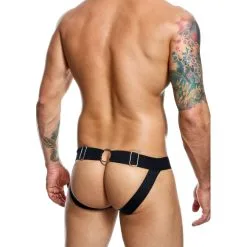 MOB Eroticwear Jockstrap RING DNGEON Noir -FÉMINITÉS boutique jockstrap ring dngeon noir 4