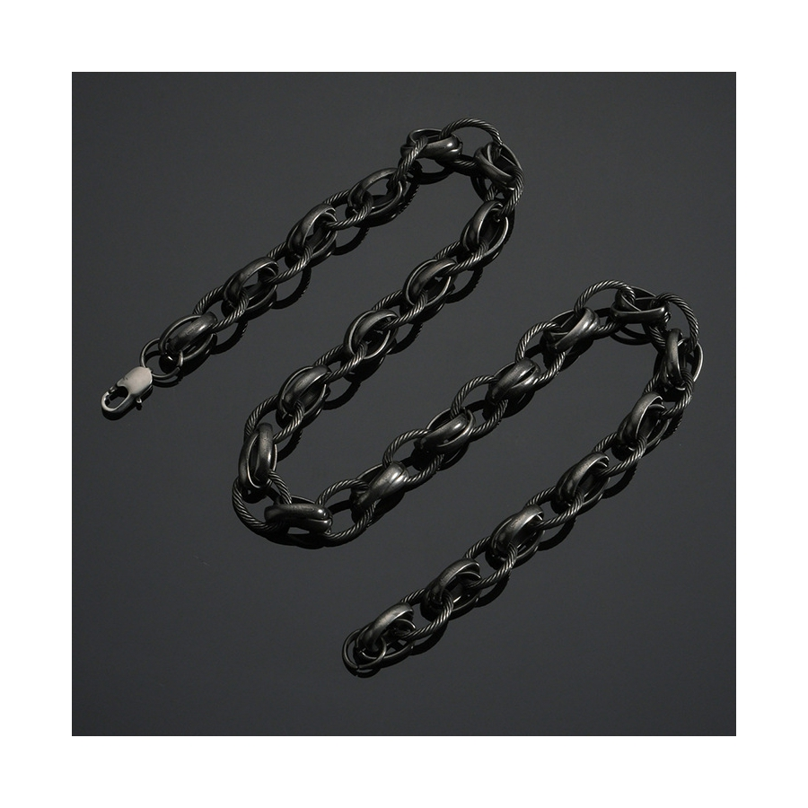 Malejewels Joint O-Link Chain Punk Style Necklace M Collier 2 Malejewels Joint O-Link Chain Punk Style Necklace M Collier – Image 2