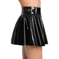 Black Level Jupe VINYL SKIRT Noire -FÉMINITÉS boutique jupe vinyl skirt noire 2