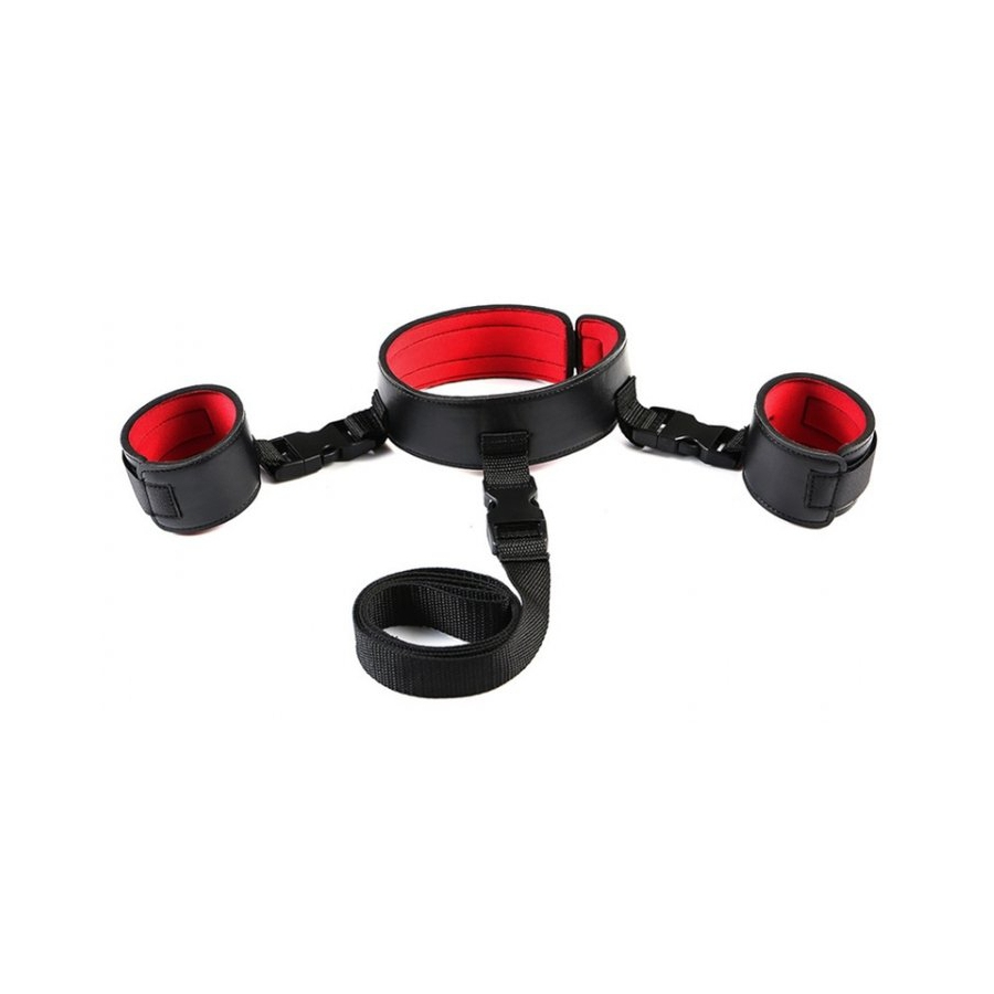 Generique Kit BDSM EYE-SPLICE Noir-Rouge 8 Pièces 2 Generique Kit BDSM EYE-SPLICE Noir-Rouge 8 Pièces – Image 2