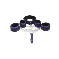 Generique Kit Bondage Collier + Menottes Violet