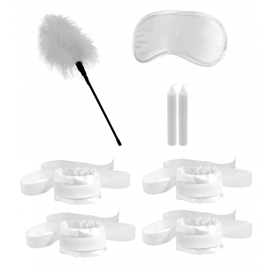 Ouch! Kit BONDAGE HoneyMoon Blanc 1 Ouch! Kit BONDAGE HoneyMoon Blanc