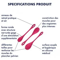 Satisfyer Kit D'entraînement Boules De Geisha YONI POWER 1 Rose 11 Satisfyer Kit D'entraînement Boules De Geisha YONI POWER 1 Rose -FÉMINITÉS boutique kit d entrainement boules de geisha yoni power 1 rose 5