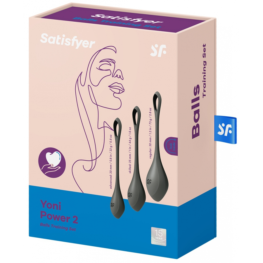 Satisfyer Kit D'entraînement Boules De Geisha YONI POWER 2 Noir 2 Satisfyer Kit D'entraînement Boules De Geisha YONI POWER 2 Noir – Image 2