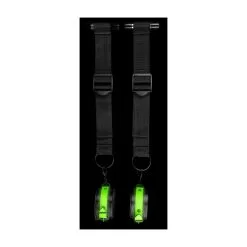 Ouch! Glow Kit De Menottes Phosphorescentes Pour Porte GLOW -FÉMINITÉS boutique kit de menottes phosphorescentes pour porte glow 2