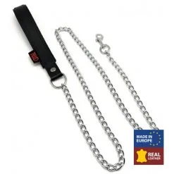 The Red Laisse Avec Poignée En Cuir 1m Noir