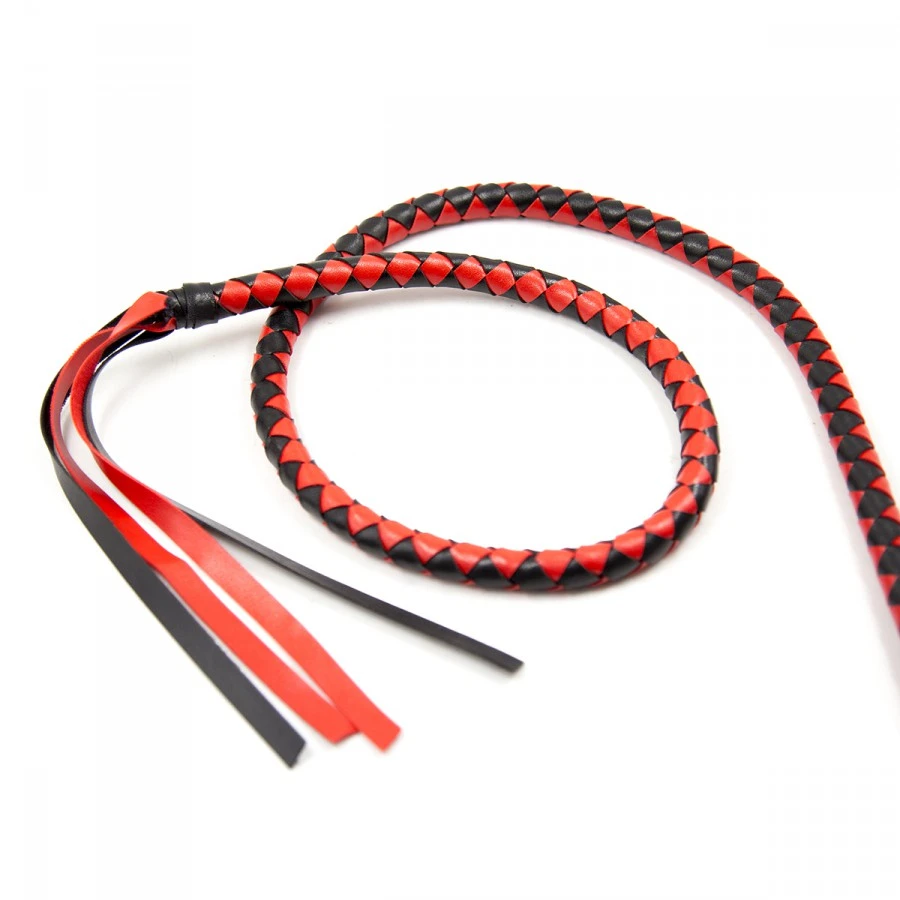 Kiotos Long Fouet WHIP DUO 190cm Noir-Rouge 4 Kiotos Long Fouet WHIP DUO 190cm Noir-Rouge – Image 4