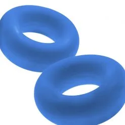 Hünkyjunk By Oxballs Lot De 2 Cockring Silicone STIFFY Bulge Bleus -FÉMINITÉS boutique lot de 2 cockrings silicone stiffy bulge bleus 2