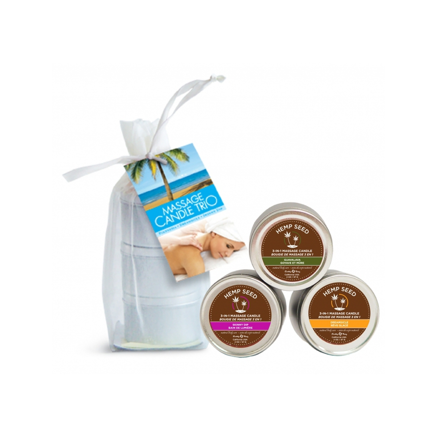 Earthly Body Lot De 3 Bougies De Massage HEMP SEED 57g 2 Earthly Body Lot De 3 Bougies De Massage HEMP SEED 57g – Image 2