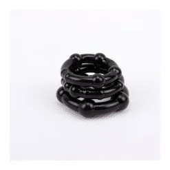 Lovetoy Lot De 3 Cockrings Mini Noir 5 Lovetoy Lot De 3 Cockrings Mini Noir -FÉMINITÉS boutique lot de 3 cockrings mini noir 2