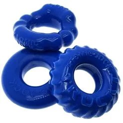 Lot De 3 Cockrings Oxballs BONEMAKER Bleu 8 Lot De 3 Cockrings Oxballs BONEMAKER Bleu -FÉMINITÉS boutique lot de 3 cockrings oxballs bonemaker bleu 3