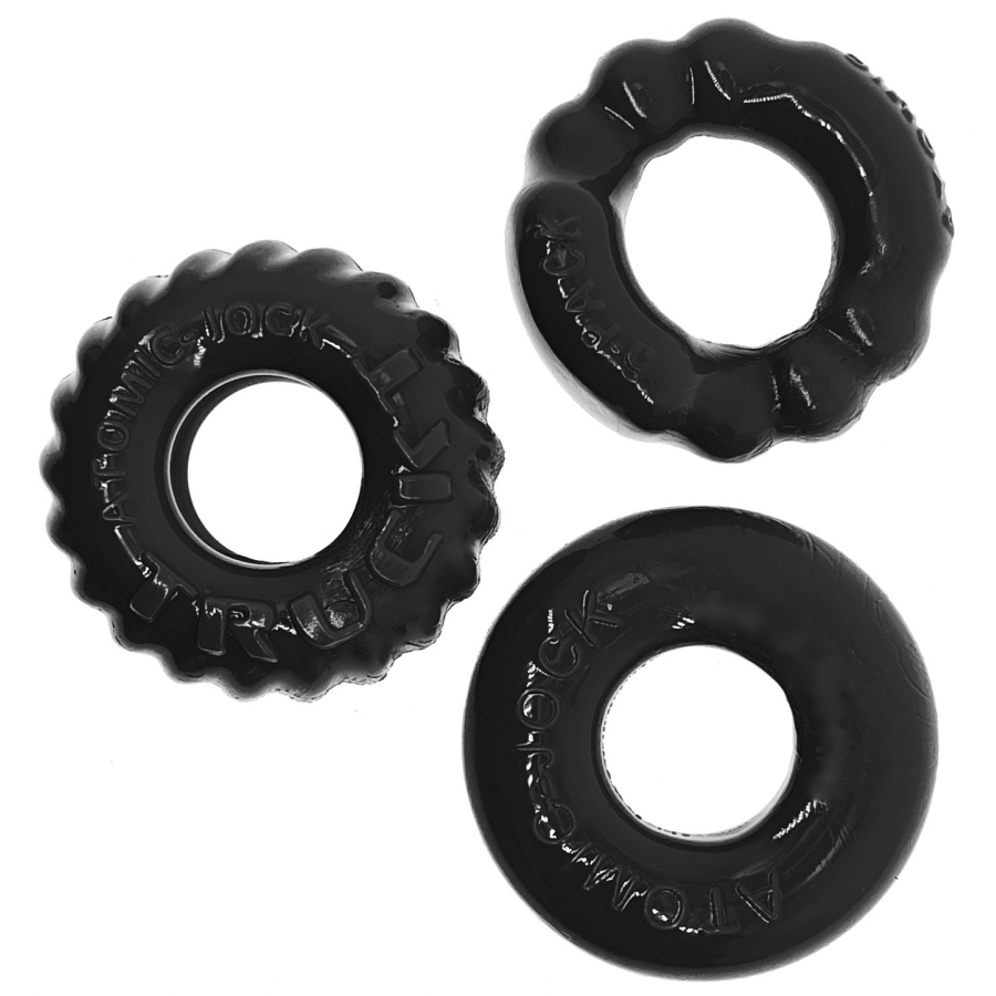 Lot De 3 Cockrings Oxballs BONEMAKER Noirs 1 Lot De 3 Cockrings Oxballs BONEMAKER Noirs