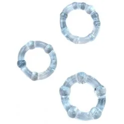 Rude Rider Lot De 3 Mini Cockrings Flexibles Transparents