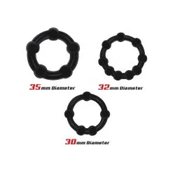 Beast Rings Lot De 3 Mini Cockrings Souples BEADED SET Noirs 6 Beast Rings Lot De 3 Mini Cockrings Souples BEADED SET Noirs -FÉMINITÉS boutique lot de 3 mini cockrings souples beaded set noirs 2