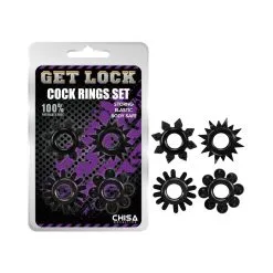 Get Lock Lot De 4 Cockrings Souples RING STARS Noirs -FÉMINITÉS boutique lot de 4 cockrings souples ring stars noirs 6