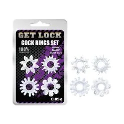 Get Lock Lot De 4 Cockrings Souples RING STARS Transparents -FÉMINITÉS boutique lot de 4 cockrings souples ring stars transparents 2