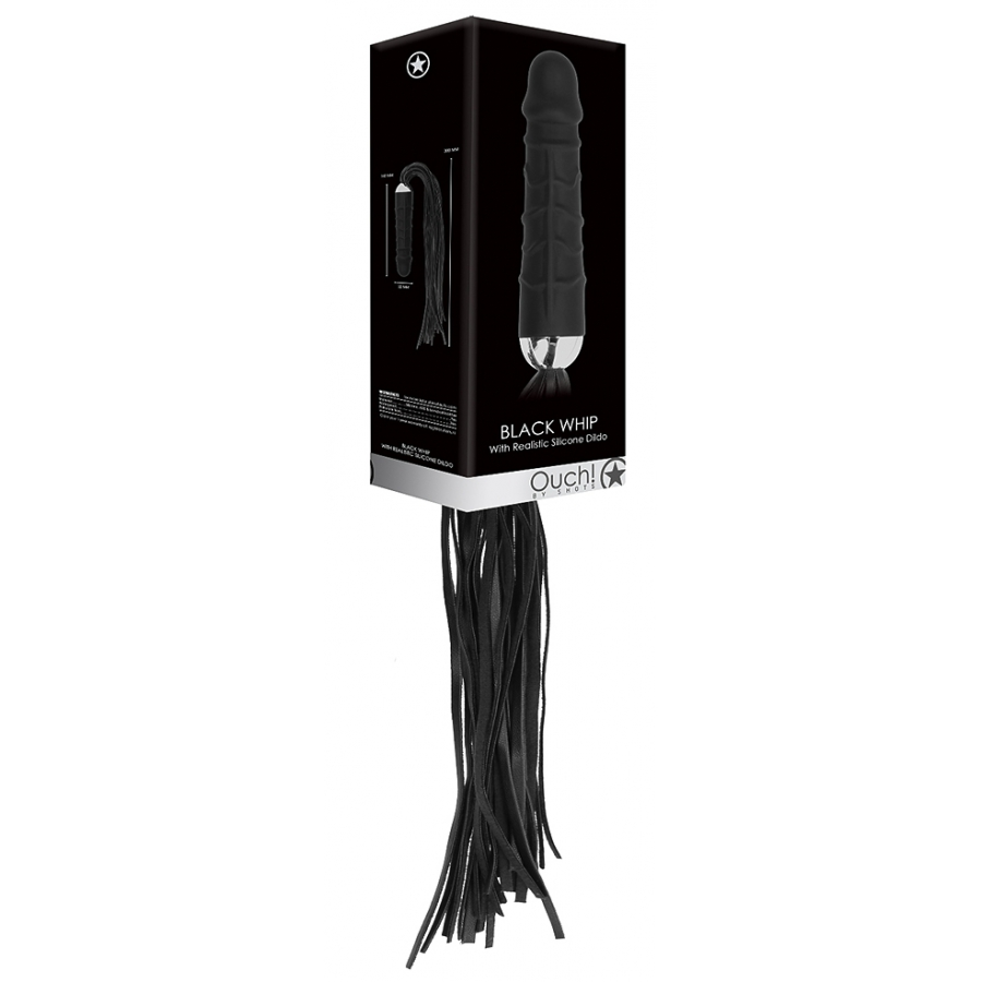 Ouch! Martinet-Gode BLACK WHIP Nerve 13 X 3.5 Cm 2 Ouch! Martinet-Gode BLACK WHIP Nerve 13 X 3.5 Cm – Image 2