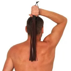 The Red Martinet Lanières En Cuir Marron 50 Cm -FÉMINITÉS boutique martinet lanieres en cuir marron 50 cm 2