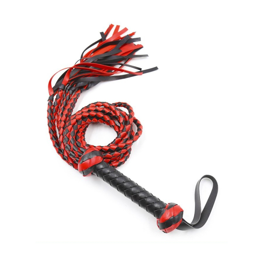 Correct Me Martinet Long TIGRESS 78cm Noir-Rouge 2 Correct Me Martinet Long TIGRESS 78cm Noir-Rouge – Image 2