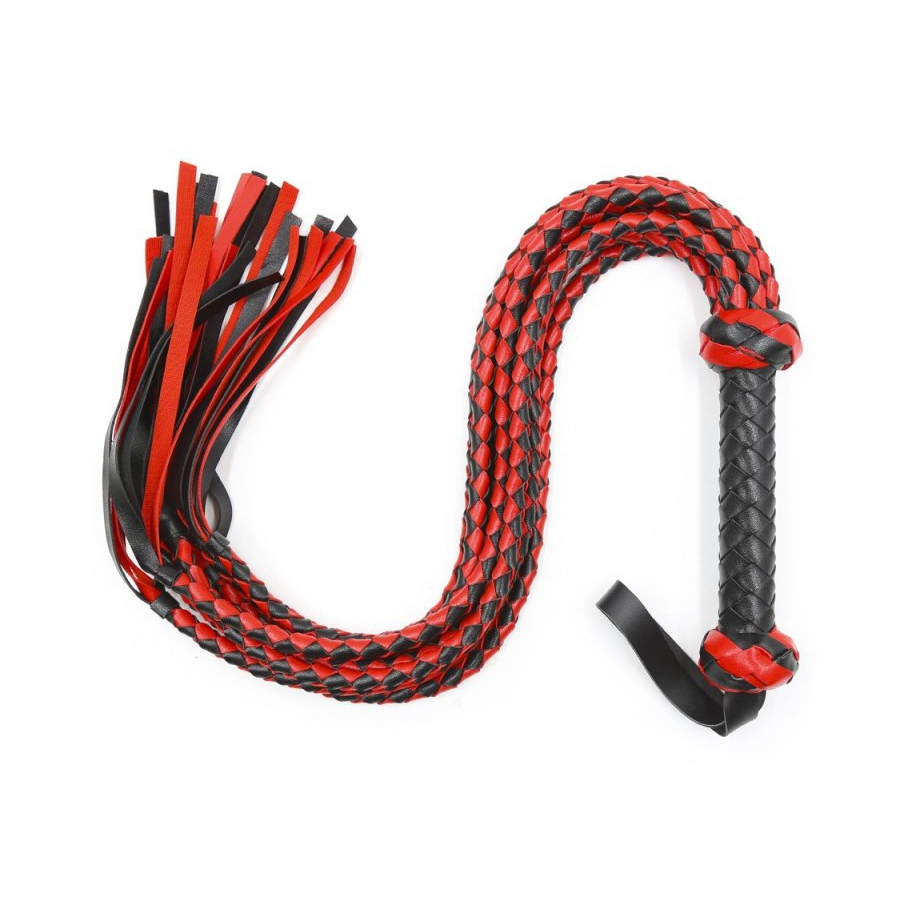 Correct Me Martinet Long TIGRESS 78cm Noir-Rouge 3 Correct Me Martinet Long TIGRESS 78cm Noir-Rouge – Image 3