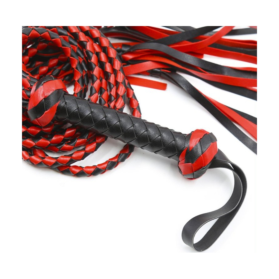 Correct Me Martinet Long TIGRESS 78cm Noir-Rouge 4 Correct Me Martinet Long TIGRESS 78cm Noir-Rouge – Image 4