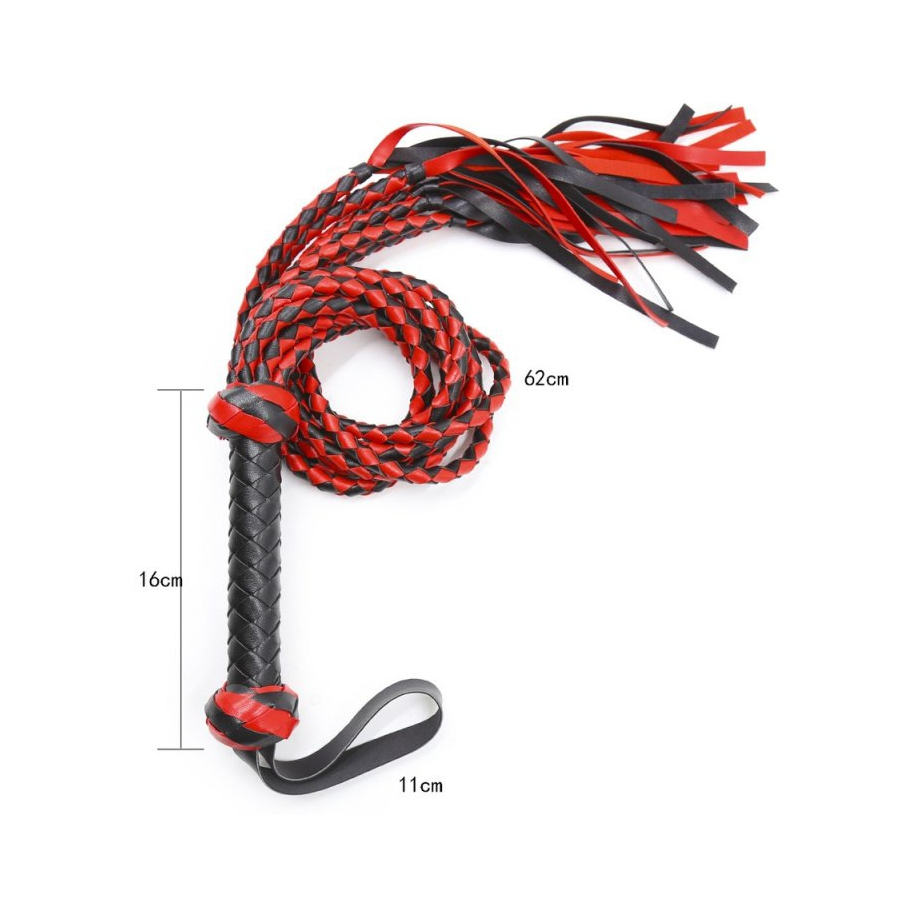 Correct Me Martinet Long TIGRESS 78cm Noir-Rouge 5 Correct Me Martinet Long TIGRESS 78cm Noir-Rouge – Image 5