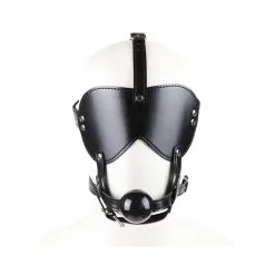 Generique Masque Avec Baillon Boule GAG BLIND Noir