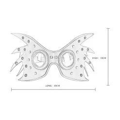 KinkHarness Masque WINGY Noir -FÉMINITÉS boutique masque wingy noir 9