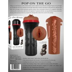 Zero Tolerance Masturbateur POP ON THE GO Vulve Marron -FÉMINITÉS boutique masturbateur pop on the go vulve marron 3