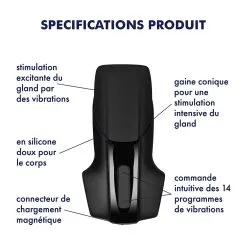 Satisfyer-Men Masturbateur Satisfyer Men Vibration 12 Satisfyer-Men Masturbateur Satisfyer Men Vibration -FÉMINITÉS boutique masturbateur satisfyer men vibration 2