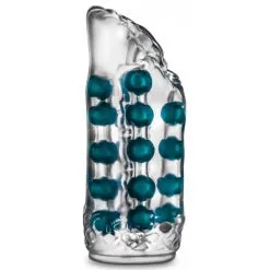 M For Men Masturbateur Souple SUPER STROCKER Transparent-Bleu -FÉMINITÉS boutique masturbateur souple super strocker transparent bleu 2