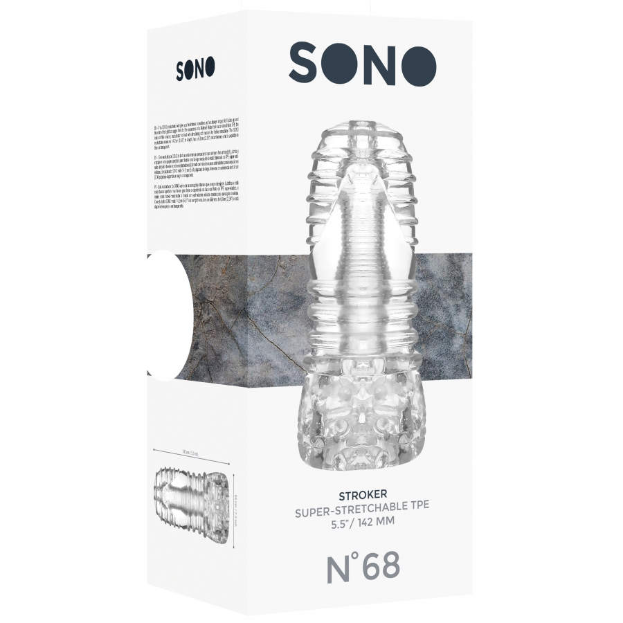 Masturbateur SUPER STRETCH Sono N°68 Transparent 2 Masturbateur SUPER STRETCH Sono N°68 Transparent – Image 2