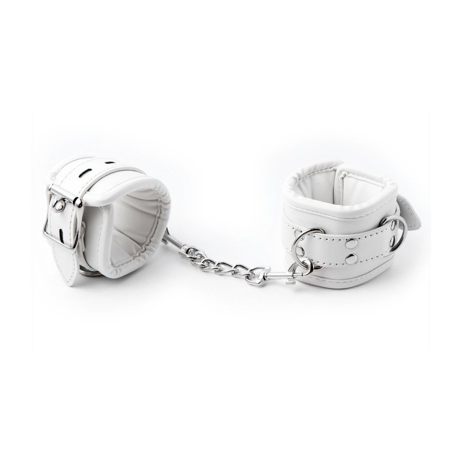 BDSMaster Menottes De Chevilles CUFF BOMB Blanches 2 BDSMaster Menottes De Chevilles CUFF BOMB Blanches – Image 2