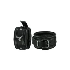 Kiotos Menottes De Chevilles En Cuir 5cm Noir