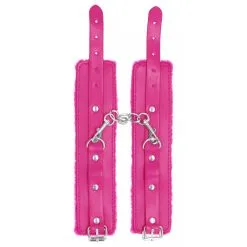 Ouch! Menottes De Poignet Plush Rose -FÉMINITÉS boutique menottes de poignet plush rose 2