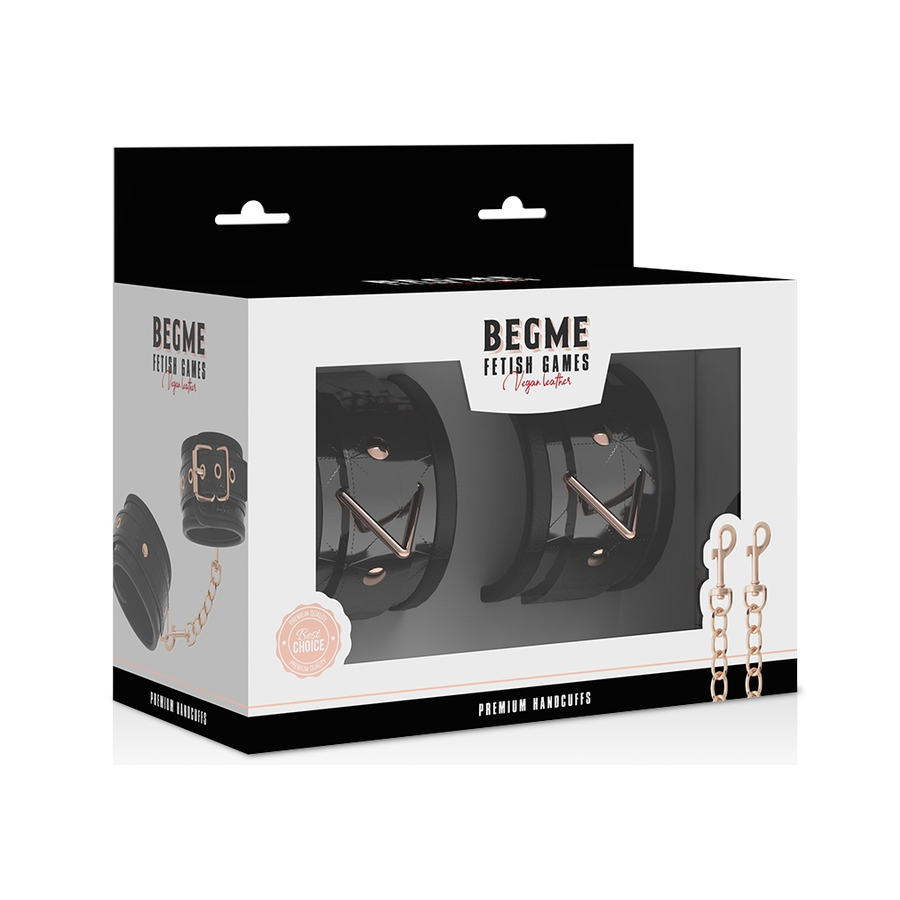 Menottes De Poignets BEGME Noires 2 Menottes De Poignets BEGME Noires – Image 2