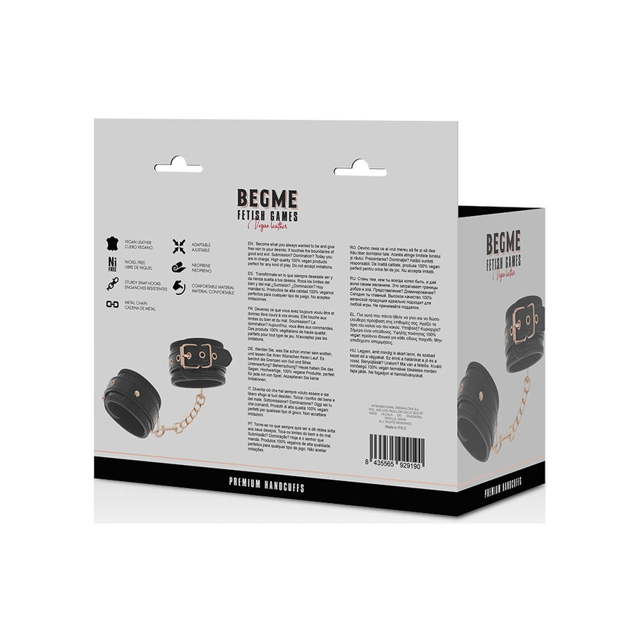 Menottes De Poignets BEGME Noires 8 Menottes De Poignets BEGME Noires – Image 8