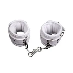 BDSMaster Menottes De Poignets CUFF BOMB Blanches -FÉMINITÉS boutique menottes de poignets cuff bomb blanches 5