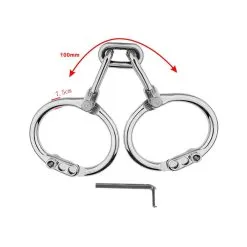 KINKgear Menottes De Poignets En Métal THIRD STRICT -FÉMINITÉS boutique menottes de poignets en metal third strict 3