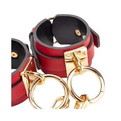 LuxuryFantasy Menottes De Poignets GOLDY CUFF Rouge-Noir 5 LuxuryFantasy Menottes De Poignets GOLDY CUFF Rouge-Noir -FÉMINITÉS boutique menottes de poignets goldy cuff rouge noir 2