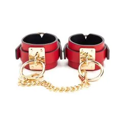 LuxuryFantasy Menottes De Poignets GOLDY CUFF Rouge-Noir