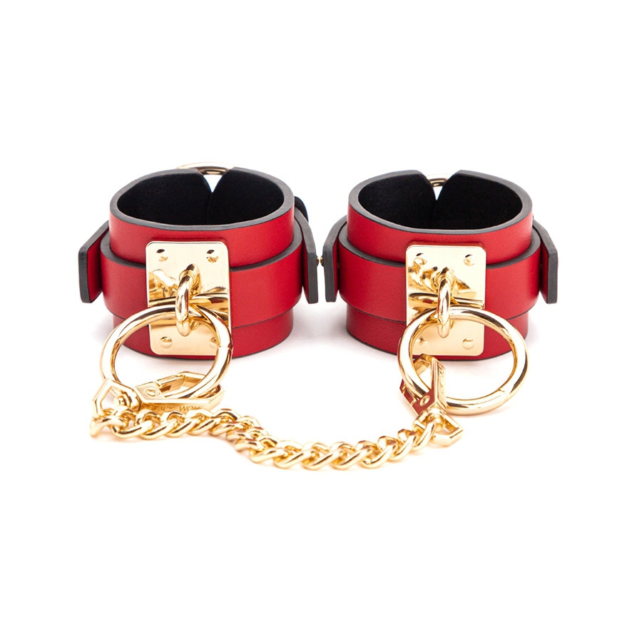 LuxuryFantasy Menottes De Poignets GOLDY CUFF Rouge-Noir 1 LuxuryFantasy Menottes De Poignets GOLDY CUFF Rouge-Noir